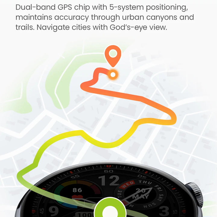 HAYLOU Watch 4S GPS Smartwatch 1.43” HD AMOLED Display 5 Satellite GPS Positioning 120+ Workout Modes Sport Fitness Smart Watch