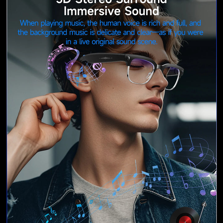 2026New 800W Pixel Camera Smart Glasses Men Video Recording AI Photo Recognition Bluetooth Call Voice Translation Sunglasses Man