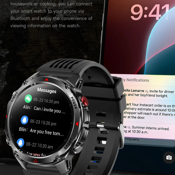 2025 New GPS Map Navigation Smart Watch Men Women Amoled Screen 3ATM Waterproof Sport SmartWatch Compass NFC BT Call Watches Men