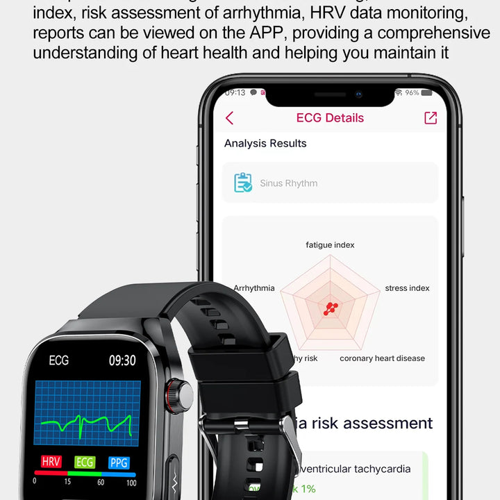 2025New Micro Physical Examination Smart Watch For Men Uric Acid Body Fat Five Organ Health Watches Bluetooth Call SmartBracelet