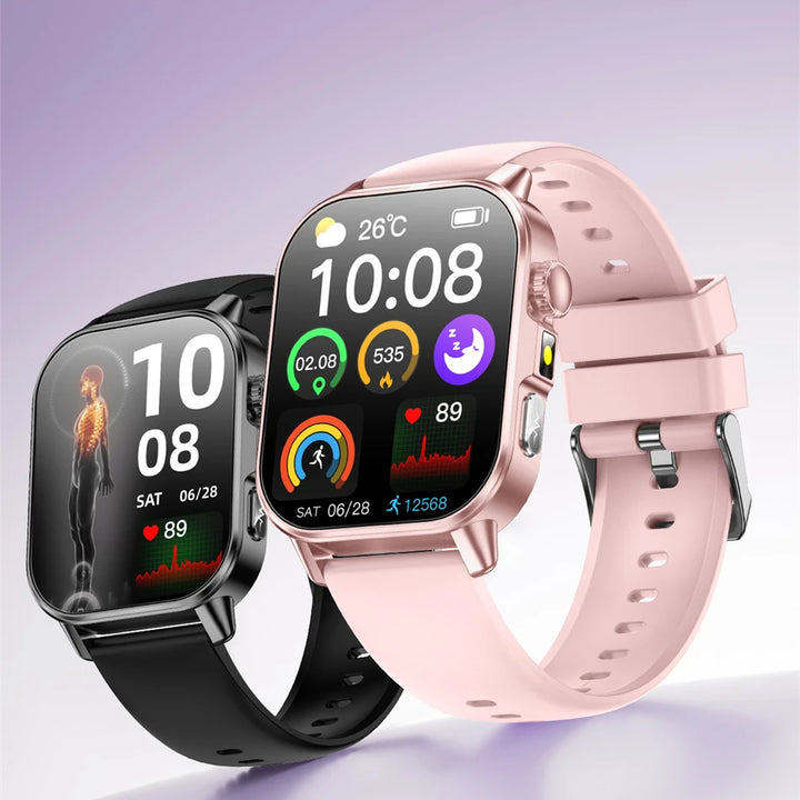 2026 New Model Uric Acid & Lipid Health Analysis Smart Watch Men ECG+PPG Bluetooth Call 2.01-inch Flashlight Smartwatch Women