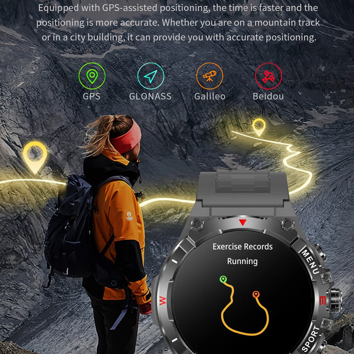 2025 COLMI V76 GPS Smartwatch 1.43" Ultra AMOLED Display Built-in Compass Altimeter Bluetooth Call Smart Watch 500mAh Battery