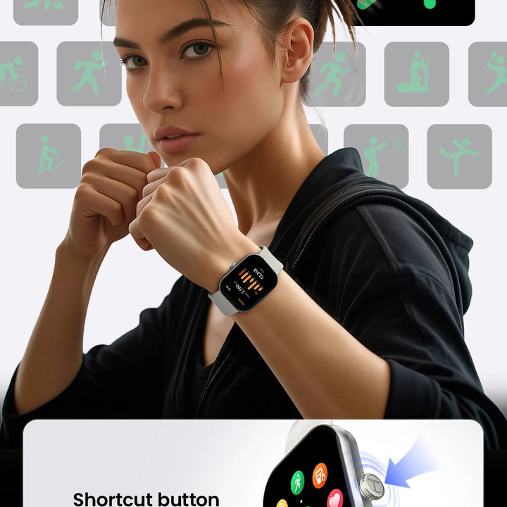 HAYLOU Watch S6 Smartwatch 2.01" HD Display Smart Watch Bluetooth Voice Callings IP68 Waterproof Fitness Tracking Smartwatch