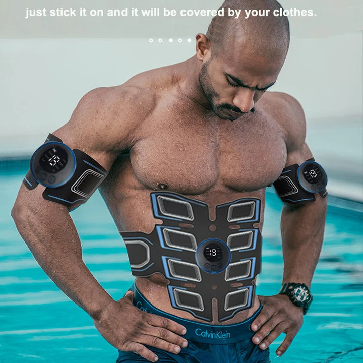 USB Rechargeable Abdominal Muscle Trainer Portable Abdominal Muscle Massager Electronic Training Belt Exercise Fitness Equipment