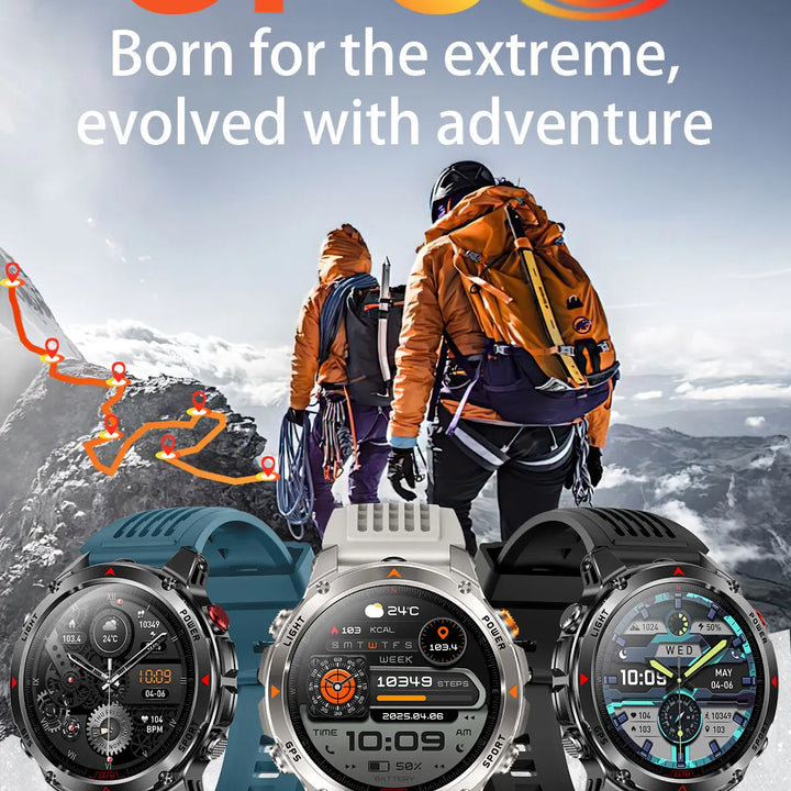 2025 New GPS Map Navigation Smart Watch Men Women Amoled Screen 3ATM Waterproof Sport SmartWatch Compass NFC BT Call Watches Men