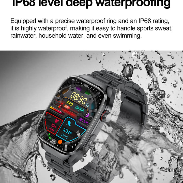 2025New Micro Physical Examination Smart Watch For Men Uric Acid Body Fat Five Organ Health Watches Bluetooth Call SmartBracelet