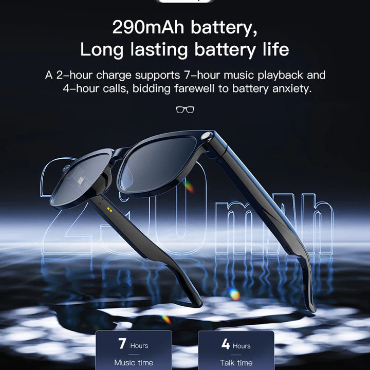 2026 New Smart AI Glasses 1080P HD Video Record Camera ChatGPT Bluetooth Call 32GB ROM Language Translation Music Sunglasses Men