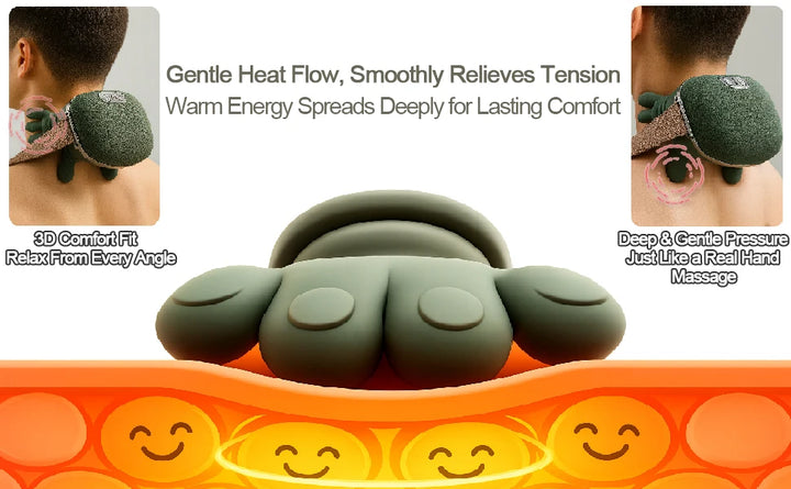 Bionic Finger Pressure Neck Massager Back and Shoulder Massager Electric Kneading Neck Deep Massage Muscle Relax