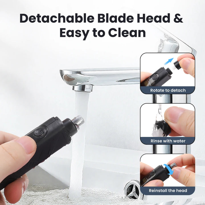 3 in 1 Mini Pocket Nose Hair Trimmer Painless Clipper Nose Ears Hair Eyebrow Waterproof Portable Trimmer For Men Women