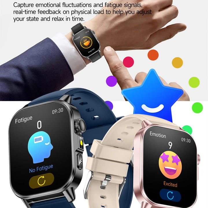2026 New Model Uric Acid & Lipid Health Analysis Smart Watch Men ECG+PPG Bluetooth Call 2.01-inch Flashlight Smartwatch Women