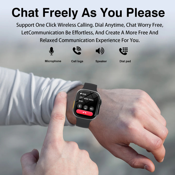 2025 New Smart Watch, Outdoor Sports and Fitness Tracker, Bluetooth Calling, Message Notifications, Suitable for Men and Women