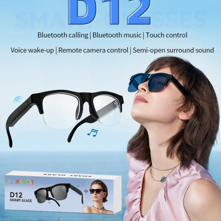 Lenovo AI Voice Assistant Smart Glasses 4K Remote Control Touch Photo Camera Recording Translator Wireless Bluetooth Sunglasses