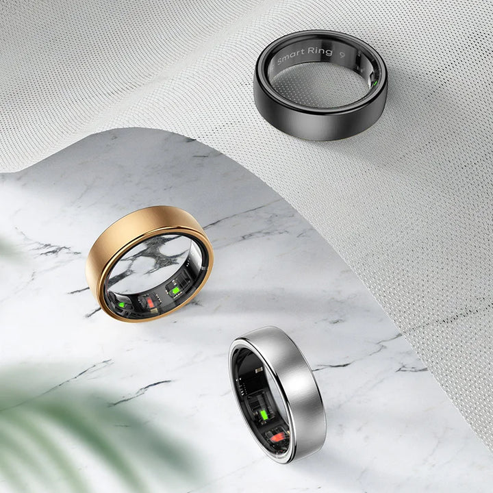 Uhoofit R10 Smart Ring with Charging Dock Men Women Health Sleep Heart Rate Monitoring IP68 & 5ATM Waterproof Multi-sport Mode