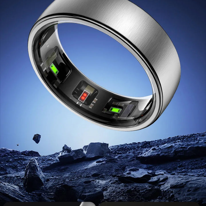 Uhoofit R10 Smart Ring with Charging Dock Men Women Health Sleep Heart Rate Monitoring IP68 & 5ATM Waterproof Multi-sport Mode