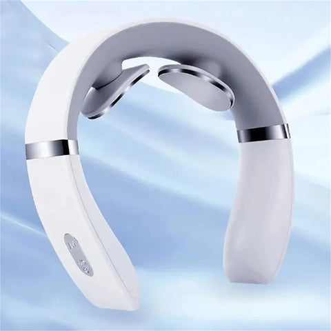 F2 Rechargeable Neck Massager Portable Neck Massage Device with Vibration for Shoulder Muscle Relaxation Home Office Use