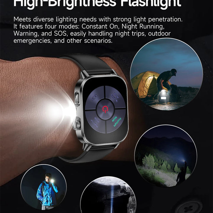 2026 New Model Uric Acid & Lipid Health Analysis Smart Watch Men ECG+PPG Bluetooth Call 2.01-inch Flashlight Smartwatch Women