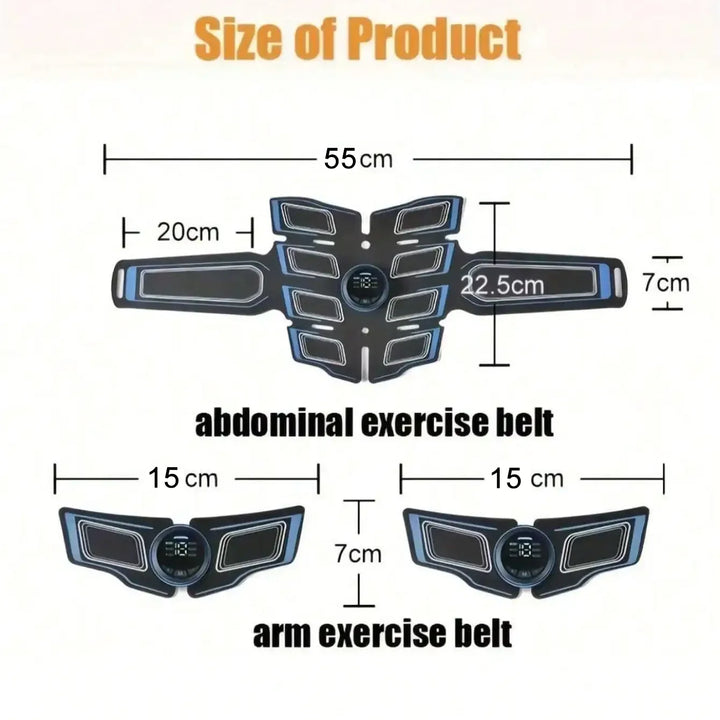USB Rechargeable Abdominal Muscle Trainer Portable Abdominal Muscle Massager Electronic Training Belt Exercise Fitness Equipment