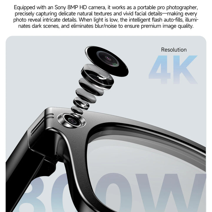 New 800W Camera AI Glasses Men Color-Changing Smart Translation Glasses Photo Video Recording Waterproof Call Smart Sunglasses