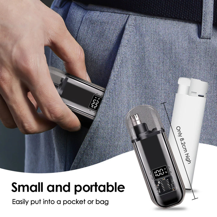 3 in 1 Mini Pocket Nose Hair Trimmer Painless Clipper Nose Ears Hair Eyebrow Waterproof Portable Trimmer For Men Women