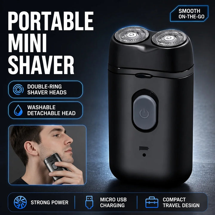 Men's Electric Portable Shaver, Double Headed Shaver, Multi Functional USB Charging Shaver