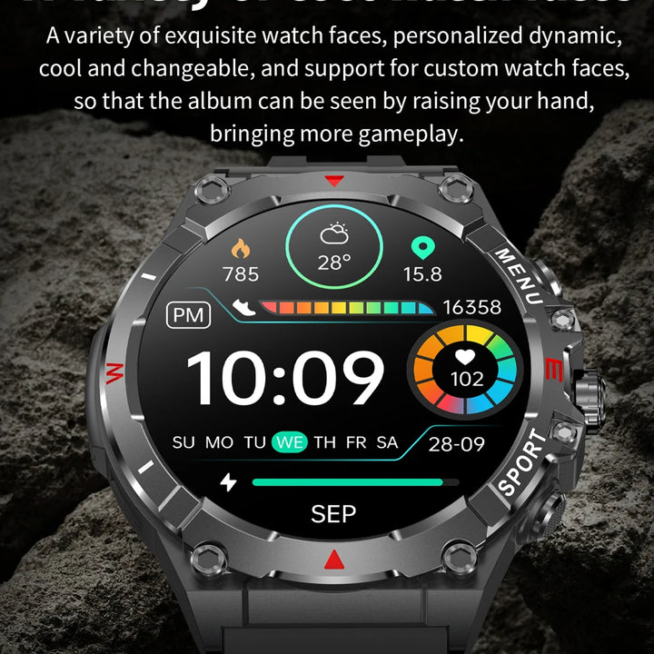2025 COLMI V76 GPS Smartwatch 1.43" Ultra AMOLED Display Built-in Compass Altimeter Bluetooth Call Smart Watch 500mAh Battery
