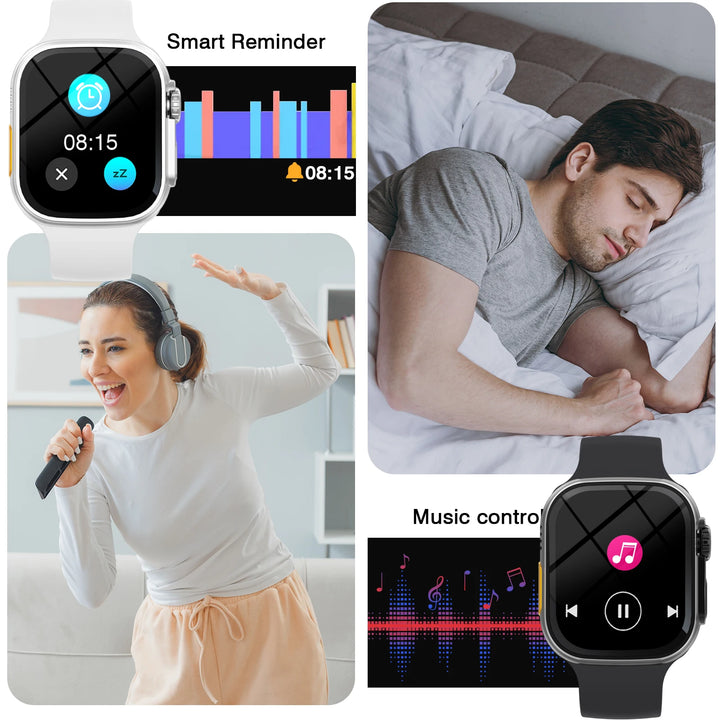 2025 New Smart Watch, Outdoor Sports and Fitness Tracker, Bluetooth Calling, Message Notifications, Suitable for Men and Women