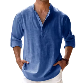 Casual Men's Long-Sleeve Loose Fit Shirt